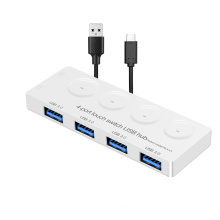 Newest  USB3.0 HUB Super Speed 5Gbps usb3.0 4 Ports HUB Portable Micro USB 3.0 Splitter With External Power Adapter For PC Acc